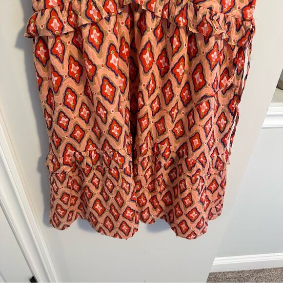 Banjanan Pink Red Printed Cotton Mini Dress Small - Picture 7 of 11